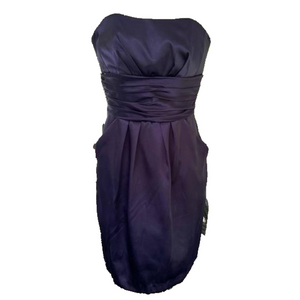 Elegant Purple Strapless Dress